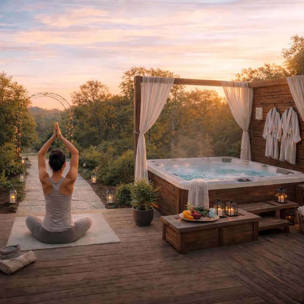Private hot tub escape at The Enchanted Collective